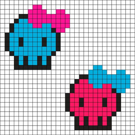 Perler Bead Patterns No Black, Invader Zim Perler Bead Patterns, Icp Perler Bead Patterns, Perler Bead Scene, Perler Bead Patterns Scene, Perler Bead Patterns Emo, Y2k Perler Beads, Scene Perler Bead Patterns, Perler Bead Patterns Ideas