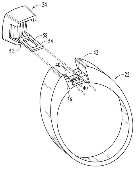 Hidden Jewelry Mechanism:  Patent US6715314 - Interchangeable ring system - Google Patents Convertible Jewellery, Jewelry Layout, Convertible Jewelry, Hantverk Diy, Jewelry 3d, Jewelry Knowledge, Paris Jewelry, Luxury Ring, Art Jewelry Design