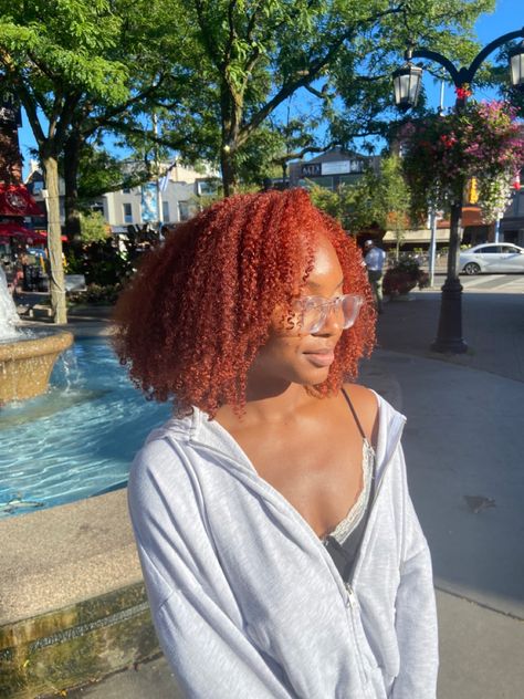 Copper Red On Black Women, Reddish Copper Hair Color Black Women, Type 4 Hair Color Ideas, Light Copper Hair Black Women, Copper Red Black Women, Ginger And Pink Hair Dye, Cinnamon Ginger Hair Color Black Women, Dark Copper Hair Black Women, Copper Ginger Hair On Black Women