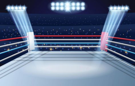 Boxing Ring with Crowded Audience Concept Gacha Boxing Background, Boxing Ring Drawing, Boxing Ring Background, Boxing Background, Boxing Rings, Green Screen Video, Gacha Backgrounds, Money Wallpaper Iphone, Boxing Ring