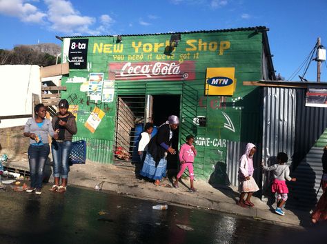 Life in a Cape Town township; Cape Town, South Africa Shacks In South Africa, South Africa Township, Township South Africa, Spaza Shop, Squatter Camp, Shanty Town, Beautiful Cities, Cape Town South Africa, Western Cape