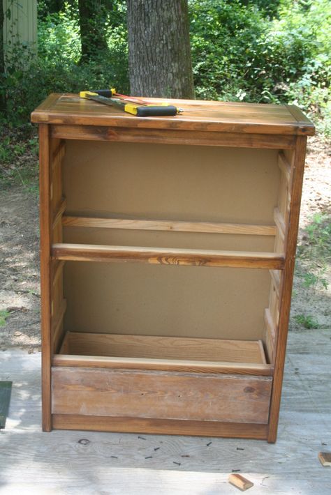 Dresser Bookshelf, How To Make Headboard, Plywood Shelves, Diy Dresser Makeover, Flea Market Flip, 5 Drawer Dresser, Diy Dresser, Furniture Rehab, Bookshelves Diy