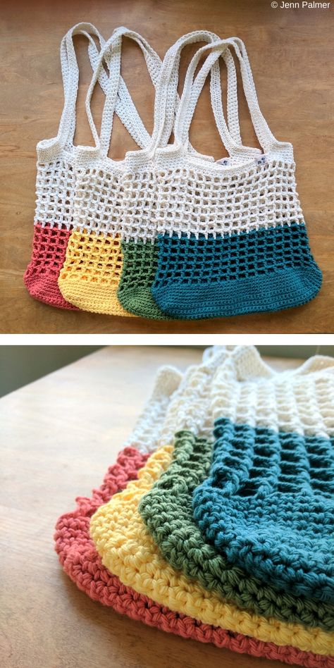 Market Bag Crochet, Tote Crochet, Crocheted Bags, Crochet Market, Bag Pattern Free, Crochet Market Bag, Haken Baby, Crochet Clutch, Crochet Bags Purses