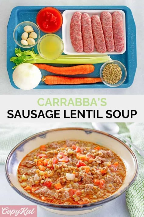 Carabbas Lentil Soup Recipe, Copycat Carrabas Lentil Soup, Carrabbas Sausage Lentil Soup, Carabbas Sausage And Lentil Soup, Carrabas Sausage And Lentil Soup, Sausage Lentil Soup Recipe, Carrabba's Lentil Soup Recipe, Carrabas Lentil And Sausage Soup Recipe, Clean Soup