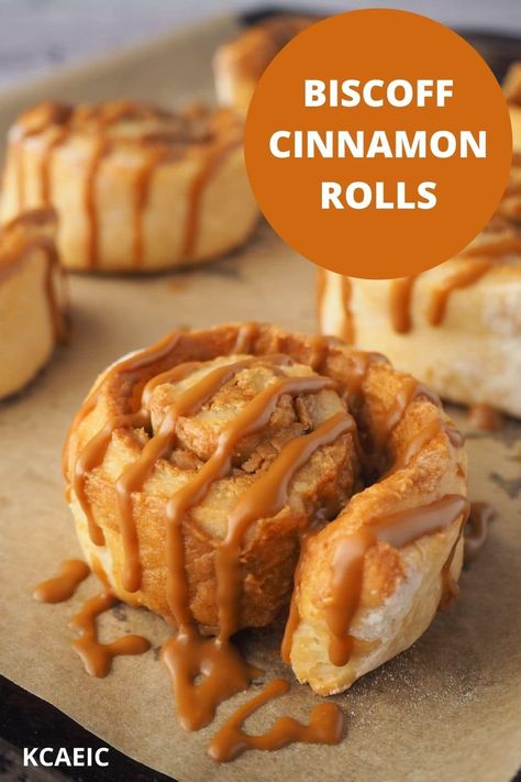 These Biscoff cinnamon rolls could not be easier. With just three ingredients you can be munching on these warm delicious scrolls in only thirty minutes. Biscoff Scrolls, Cinnamon Scrolls Recipe, Biscoff Cinnamon Rolls, Homemade Bread Buns, Scrolls Recipe, Cinnamon Scrolls, Biscoff Recipes, Pastries Recipes, Rolls Homemade