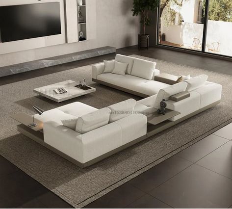 Elevate your home decor with our modern luxury indoor sofa. Featuring a sleek and stylish design, our sofa is the perfect addition to any contemporary living space. Made with the highest quality materials, it offers ultimate comfort and durability. Whether you're relaxing with family or entertaining guests, our sofa is sure to impress. Order now and take your home decor to the next level Luxury Couch, L Sofas, Sofa Luxury, New Nordic, Apartment Sofa, Premium Sofa, Contemporary Living Spaces, Luxury Sofa, Contemporary Living