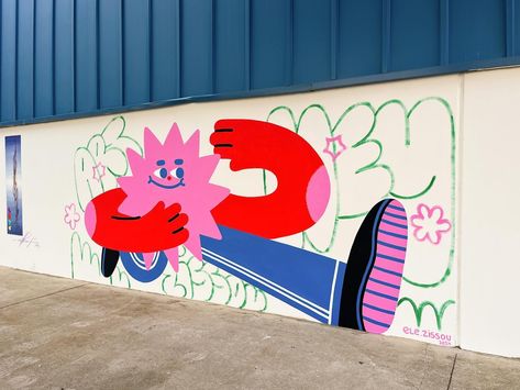 Last mini mural at @art_company_shoes factory next to @bymurfin @polfish_ @yu_yubs and @amaiaarrazola 💫💫 - #mural #artpeople2024 #wallpainting #illustration #elezissou Factory Illustration, Doodle Wall, Mural Art Design, Murals For Kids, Mural Design, Mural Painting, Mural Art, Wall Murals, Wall Painting