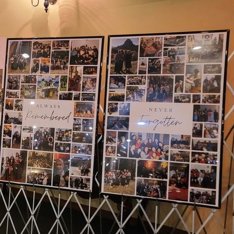 Funeral Photo Collage Set 24x36 - Etsy Memory Boards For Funerals Ideas Photo Collages, Picture Boards For Funerals Ideas, Memorial Picture Board, Ancestry Photo Wall, Memory Boards For Funerals, Celebration Of Life Memorial Ideas, Diy Photo Displays, Ancestry Photos, Photo Collage Diy