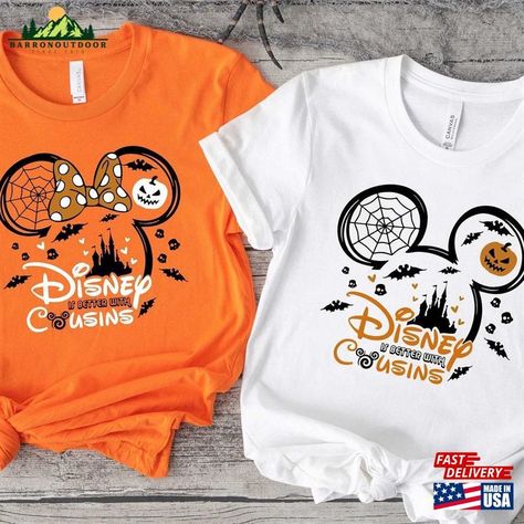 Disney Is Better With Cousins Halloween Shirt Cruise T-Shirt Sweatshirt Check more at https://barronoutdoor.com/product/disney-is-better-with-cousins-halloween-shirt-cruise-t-shirt-sweatshirt/ Disneyland Halloween, Group Shirts, Disney Family, Hoodie Material, Halloween Tees, Mens Long Sleeve Tee, Disney Halloween, Disney Gifts, Matching Shirts