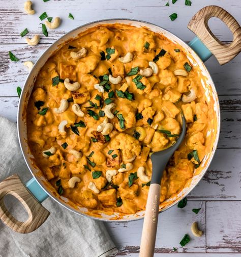 Cauliflower Korma, Cashew Cauliflower, Sauteed Tofu, Spicy Broccoli, Korma Recipe, Healthier Alternatives, Meatless Mondays, Desserts Vegan, Cashew Cream