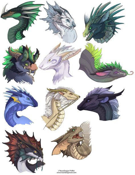 Dragon Heads 1 by neondragon on DeviantArt Dory Drawing, Drawing Dragon, Head Sketch, Dragon Heads, Sketch Dump, Dragon Sketch, Dragon Pictures, Creature Drawings, Fantasy Creatures Art