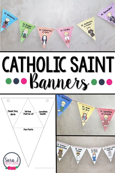 Cute Classroom Decor, Ccd Crafts, Catholic Kids Crafts, Catholic Kids Activities, Religion Activities, Saints For Kids, Catholic Schools Week, Cute Classroom, Catholic Education