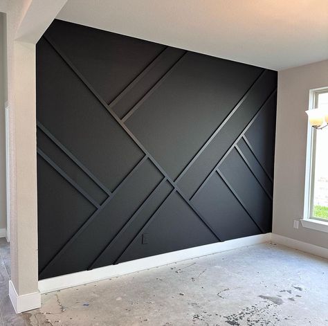 Perete Accent, Detail Arsitektur, Feature Wall Bedroom, Black Accent Walls, House Wall Design, Accent Wall Designs, Accent Walls In Living Room, House Wall, Decor Home Living Room