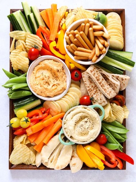 Hummus Platter, Crudite Platter, Vegetable Plate, Vegetable Platter, Snack Platter, Party Food Platters, Veggie Tray, Thanksgiving Appetizers, Party Platters