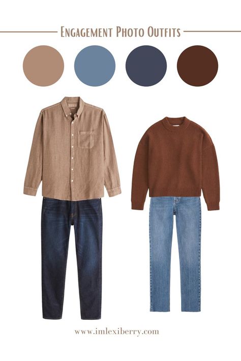 Neutral engagement photo outfits - Perfect for fall🤎 Fall Engagement Photo Outfits, Engagement Photo Outfits Fall, Engagement Photos Fall, Engagement Photo Outfits, Fall Engagement, Engagement Photo, Engagement Shoots, Engagement Photos, Outfit Inspo