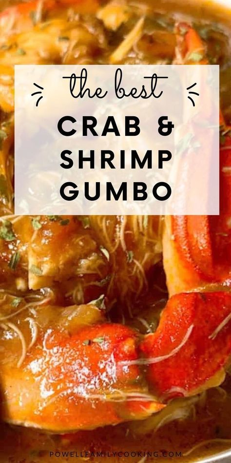 Shrimp And Crab Gumbo Recipe, Seafood Gumbo Recipe Louisiana, Crab Gumbo Recipe, Seafood Gumbo Recipe Easy, Creole Seafood Gumbo, Crab Gumbo, Gumbo Recipe Easy, Seafood Gumbo Recipe, Shrimp Gumbo