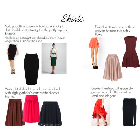 SOFT CLASSIC SKIRTS Kibbe Soft Classic, Classic Kibbe, Soft Classic Kibbe, Kibbe Style, Petal Skirt, Capsule Wardrobe Women, Theatrical Romantic, Romantic Classic, Classic Skirts