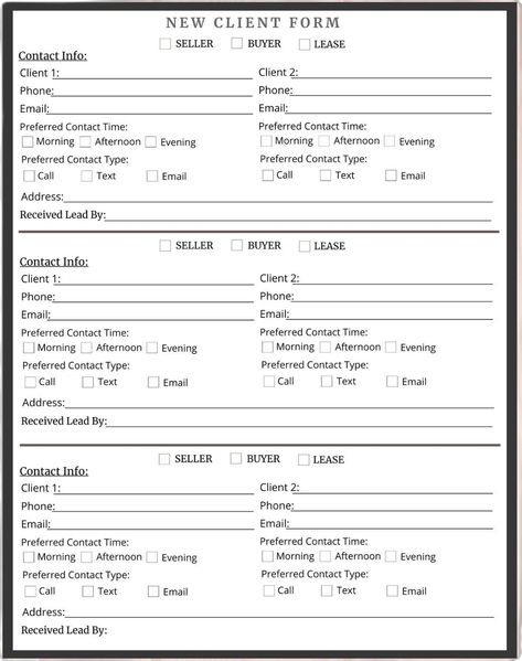 Real Estate New Client Intake Form| Real Estate Form | Real Estate Marketing | Realtor Templates | Canva Template We have made it our purpose to save you time and stress of creating your own marketing material.  The marketing material your purchase from us is created by a Licensed Real Estate Agent in the state of Texas, USA.  We stay up to date on the latest marketing material and provide you with customizable real estate marketing content to stand out. This INSTANT DOWNLOAD  template is 100% c Real Estate Essentials, Real Estate Agent Organization, Beginner Real Estate Agent, Realtor Templates, Real Estate Checklist, Client Intake Form, Real Estate Exam, Real Estate Marketing Plan, Real Estate Forms