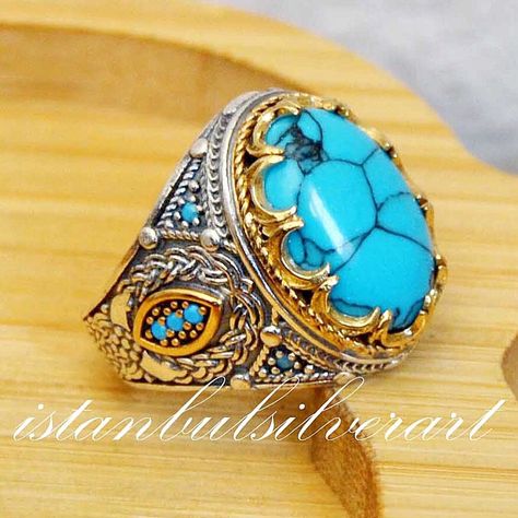 Mens Jewellery, Turquoise Men, Mens Gemstone Rings, Silver Men Ring, Silver Birthday, Men Rings, Birthday Thanksgiving, Jewelry Men, Ring Turquoise