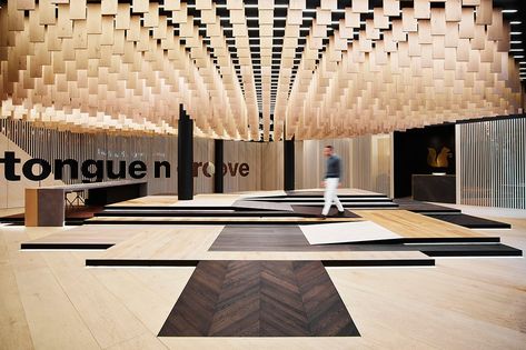 Tongue N Groove's newest home in Sydney – and it's lined with Oak! Australian Interior, Timber Battens, Timber Panelling, Showroom Design, Photo Vintage, Timber Flooring, Tongue And Groove, Commercial Interiors, Interior Design Studio