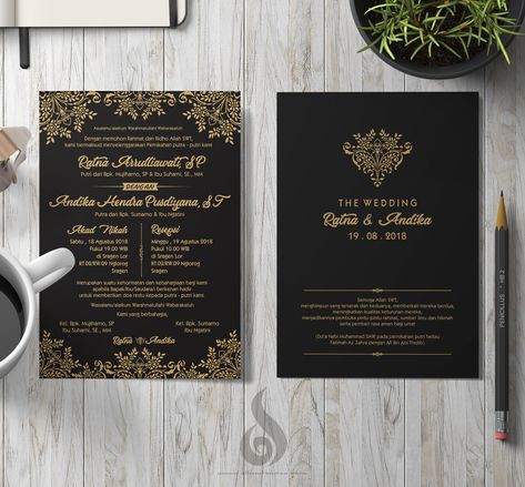 Semarang wedding Invitation Indonesian Wedding Invitation, Malay Wedding Invitation Card, Kad Jemputan Majlis Tunang, Undangan Pernikahan Aesthetic, Songket Wedding, Wedding Card Invitation, Indonesian Wedding, Malay Wedding, Wedding Invitation Inspiration