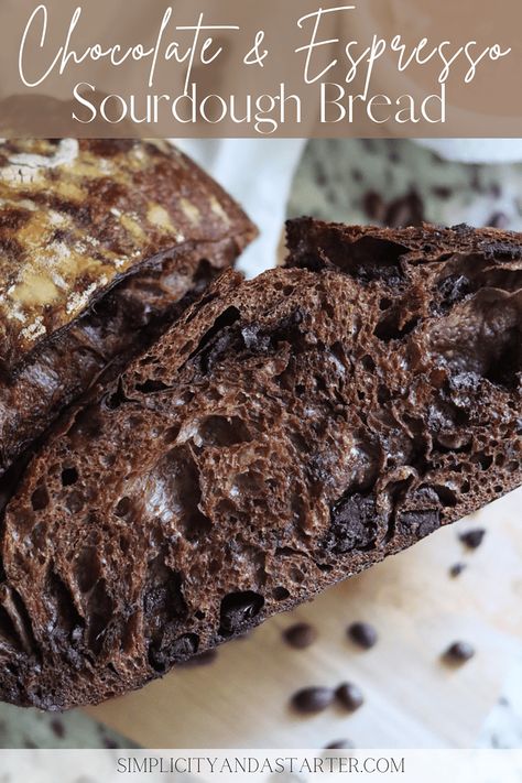 Chocolate Sourdough Bread Recipe, Recipe Using Sourdough Starter, Sourdough Starter Discard Recipe, Homemade Sourdough Bread, Sourdough Starter Recipe, Chocolate Espresso, Sourdough Baking, Sourdough Bread Recipe, Starters Recipes