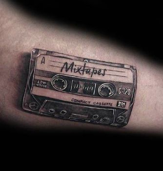 Cassette Tape Tattoo, Radio Tattoo, Cassette Tattoo, Tape Tattoo, Alas Tattoo, Cool Wrist Tattoos, Music Tattoo Designs, Wrist Tattoos For Guys, Tattoo Desings