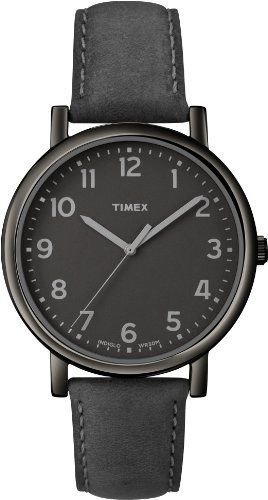 Original Unisex Quartz Watch with Black Dial Analogue Display and Black Leather Strap T2N956PF by Timex Trend, http://www.amazon.co.uk/dp/B008CCN67C/ref=cm_sw_r_pi_dp_etLisb0WWMWY7 Everyday Watch, Timex Watches, Gq Style, Bracelet Cuir, Black Case, Watch Collection, Black Watch, Mode Style, Cool Watches