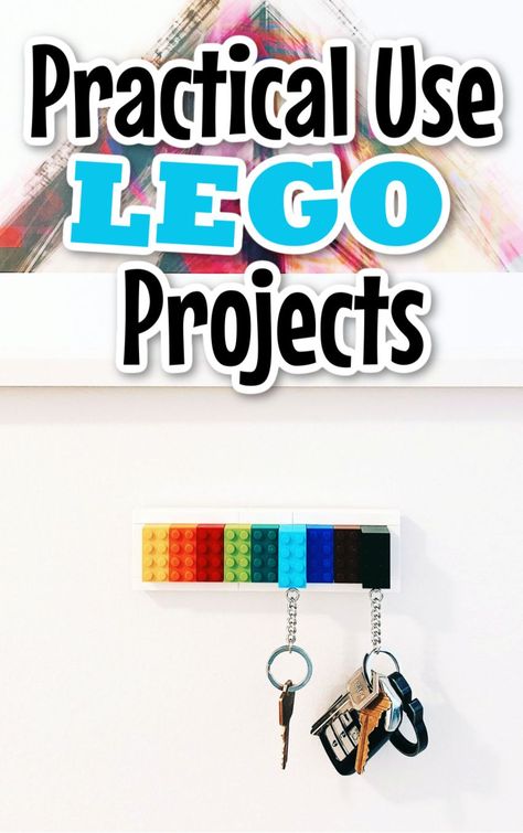 Practical Lego Builds, Functional Lego Creations, Lego Home Decor Diy, Lego Creations For Adults, Lego Picture Frame Diy, Practical Lego Ideas, Useful Lego Ideas, Diy Lego Shelf, Diy Lego Key Holder