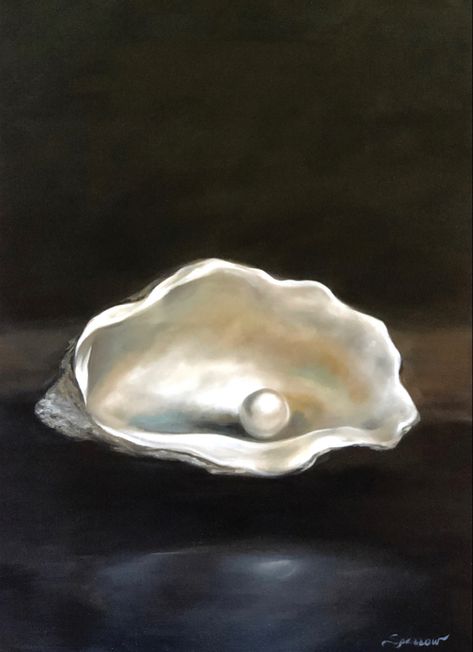 #pearl #precious #purity #style #colour #fine  #art #fineart #painting #oysters #love #beauty Collage Art, Bild Gold, Pearl Aesthetic, Pearl Paint, Oyster Pearl, Arte Inspo, Ethereal Art, Oyster Shell, Aesthetic Art