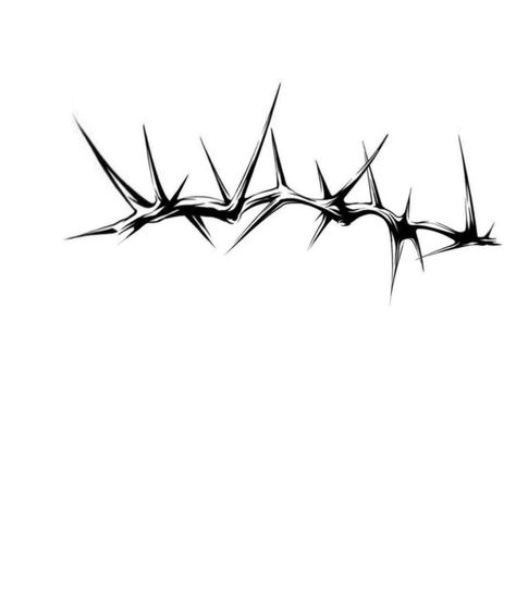 Spike Tattoo Design, Puas Tattoo, Spike Tattoo, Thorns Tattoo, Tato Flash, Thorn Tattoo, Christ Tattoo, Type Tattoo, Neck Tattoo For Guys