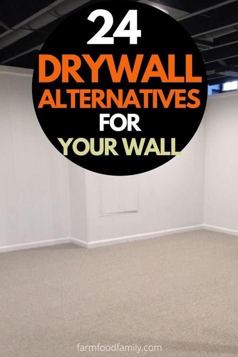 With many flaws that these construction materials come with, many people are left with no choice but to consider alternatives. Whether you're building a new home or remodeling, you want something that won't have drywall defects. Basement Wall Panels, Unfinished Basement Walls, Alternatives To Drywall, Ceiling Alternatives, Concrete Basement Walls, Basement Insulation, Sheet Rock Walls, Ceiling Remodel, Hanging Drywall