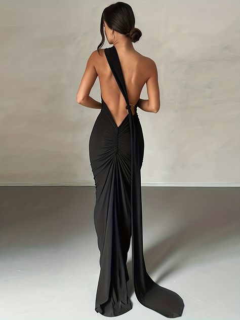 Faster shipping. Better service Black Gala Dress, 파티 드레스, Cutout Maxi Dress, Ladies Gown, Body Con Dress, Backless Maxi Dresses, Gala Dresses, Evening Party Dress, Sleeveless Maxi Dress