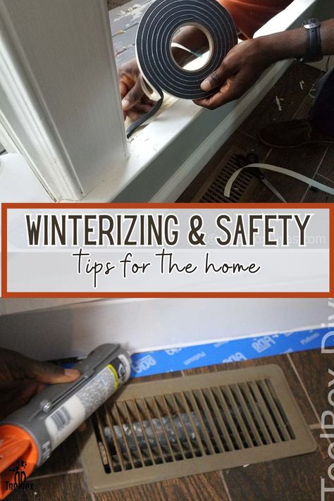 Get your home ready for the frigid conditions of winter with this simple tutorial. See how to winterize your home right here. Sealing Doors For Winter, Heat Your Home For Free, Home Winterization, Weatherizing Your Home Winter, Winter Proofing House Tips, Winter Hacks Cold Weather, Winterizing Your Home, Weatherproofing Doors, Cold Weather Hacks