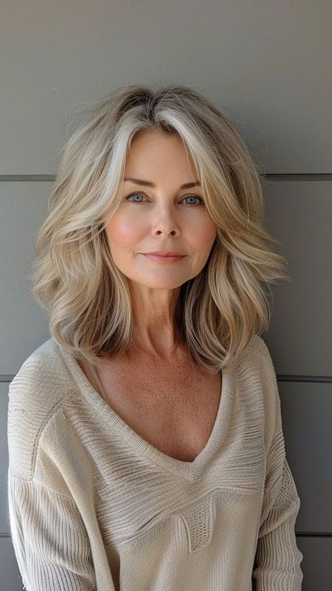 Revitalize your hair with these 23 stunning medium-length haircuts for women over 60. Visit the link to discover chic and sophisticated styles that complement your natural beauty! Butterfly Bob, Mini Portrait, Haircuts For Medium Length Hair, Medium Hair Styles For Women, Layered Haircuts For Medium Hair, Corte Bob, Long Bob Haircuts, Hair Advice, Haircuts For Medium Hair