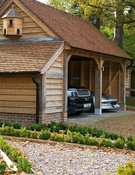 Timber Garage, Border Oak, Car Ports, Even If, Carport Garage, Build A Shed, Carport Designs, Wooden Garage, Car Port