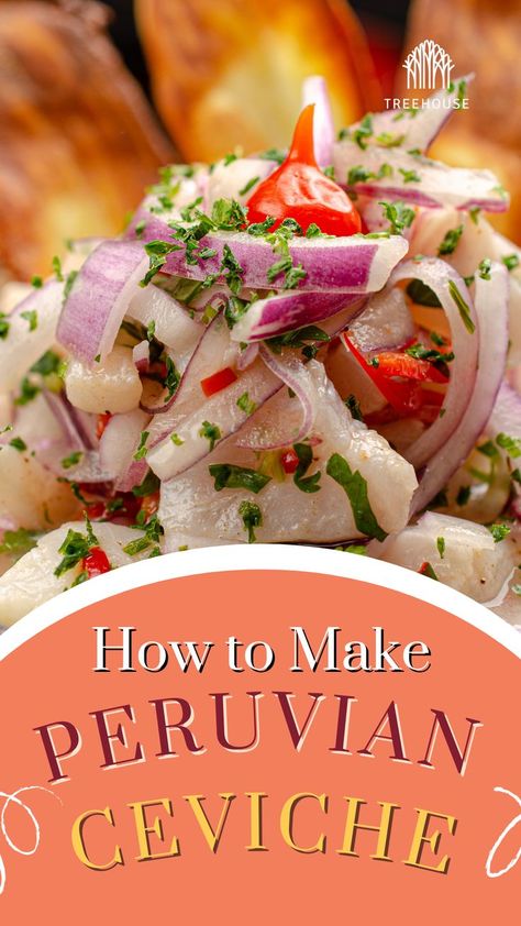 The flavor of Ceviche is the tangy taste of lime, with a bit of garlic and spice mixed in. For the typical American, Peruvian ceviche will fill your mouth with what seems like a thousand new flavors and sensations. If you’re feeling adventurous or just looking to reminisce about the trip you’ve already taken, here is an authentic Peruvian ceviche recipe that you can try out on a calm Sunday afternoon. #recipe #peruviangastronomy #perurecipe #ceviche #peruvianceviche Peruvian Ceviche Recipe, Peruvian Ceviche, Culinary Classes, Ceviche Recipe, Culinary Travel, Peruvian Recipes, Food History, Travel Plan, Food Experiences