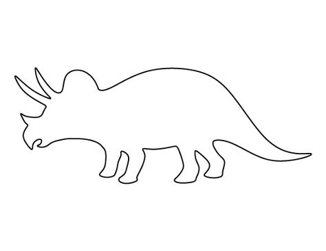 Triceratops pattern. Use the printable pattern for crafts, creating stencils, scrapbooking, and more. Free PDF template to download and print at http://patternuniverse.com/download/triceratops-pattern/ Dinosaur Stencil Printable, Dino Template Free Printables, Dino Template, Dinosaur Patterns Printable, Dinosaur Templates Free Printable, Dinosaur Cut Outs, Dinosaur Outline, Dinosaur Stencil, Dinosaur Template