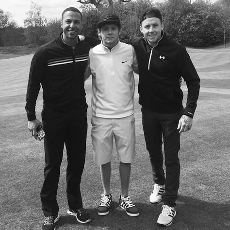 Marvin Humes, Niall Horan and Danny Jones Marvin Humes, Danny Jones, Niall Horan