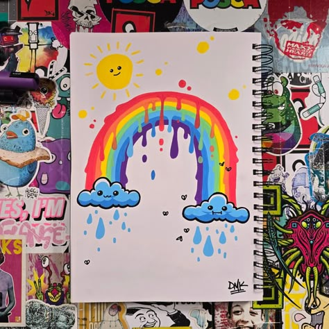 In Posca Club I showed my students how to draw a drippy rainbow with Posca markers. #doodlewithkorp #drawingtutorial Drippy Rainbow, Art With Markers, Posca Marker Art, Rainbow Drawing, Posca Markers, Artsy Ideas, Posca Marker, Colour Painting, Drawing Quotes