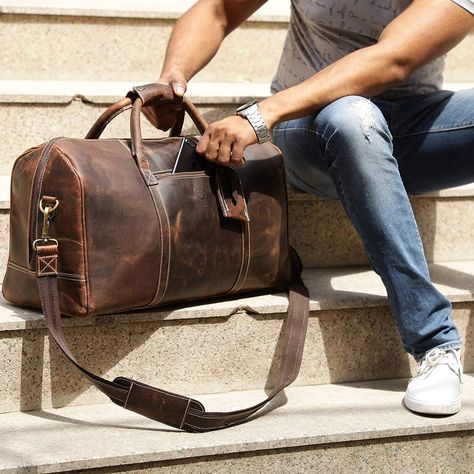 Leather Duffle Bag Men, Leather Inspiration, Leather Work Bag, Large Travel Bag, Leather Duffel Bag, Leather Toiletry Bag, Leather Weekender Bag, Leather Duffel, Leather Weekender