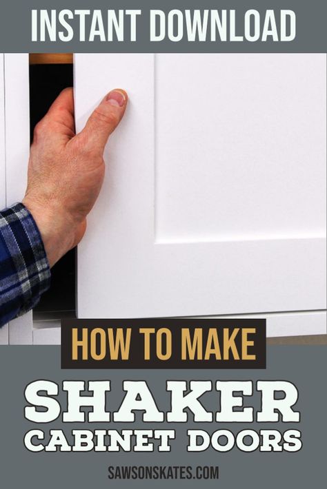 Learn how to build DIY shaker cabinet doors with this step-by-step tutorial. Make Shaker Cabinet Doors, How To Make Shaker Cabinet Doors, Building Cabinet Doors, Making Cabinet Doors, Diy Shaker Cabinet Doors, Diy Shaker Cabinets, Diy Wood Countertops, Building Kitchen, Shaker Style Cabinet Doors