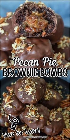 Pecan Pie Brownies, Pecan Pie Filling, The Best Dessert, Brownie Desserts, Candy Recipes Homemade, Pecan Recipes, Melted Chocolate, Best Dessert, Think Food