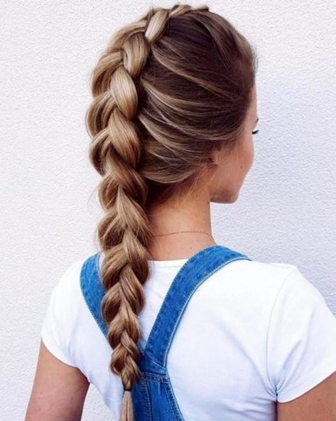 20 Lazy Day Hairstyles That Are Quick And Cute AF - Society19 Lazy Day Hairstyles, Luxy Hair, Easy Hairstyles For School, Vlasové Trendy, Box Braids Hairstyles, Peinados Faciles, Hairstyles For School, Braid Styles, Care Routine