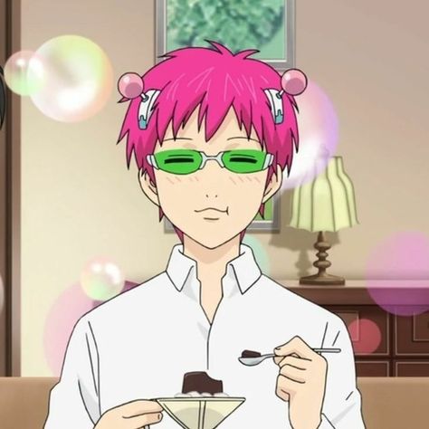 Saiki Kusuo and his Coffee Jelly Kusuo Saiki, Coffee Jelly, Saiki Kusuo, Have You Ever, Pink Hair, Jelly, Celebrities, Green, Hair