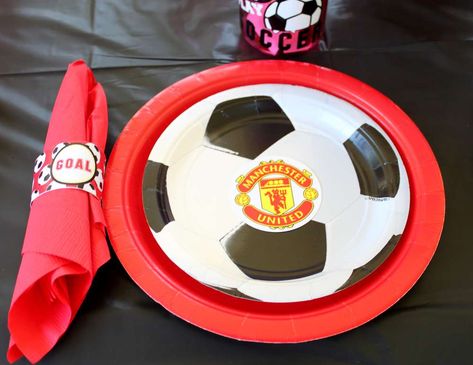 Manchester United Party, Soccer Parties, Soccer Supplies, Soccer Decorations, Soccer Theme Parties, 50th Birthday Centerpieces, Bday Decor, Soccer Birthday Parties, Soccer Theme