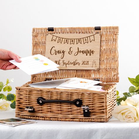 Wedding Card Hamper, Personalized Wedding Card Box, Card Basket, Drop Box Guest Book, Keepsake Wedding, Wedding Card Box, Engagement Gifts For Couples, Wedding Engagement Gifts, Personalized Napkins