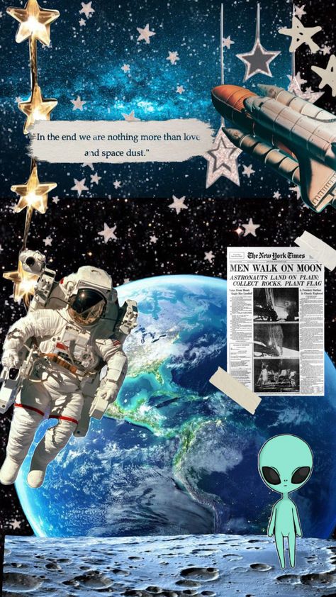 #space #aesthetic #spaceaesthetic #moodboard #collage #art #astronaut #stars #dream Space Music Aesthetic, Space Collage Aesthetic, Astronaut Moodboard, Captain Aesthetic, Space Collage Art, Science Collage, Outer Space Aesthetic, Galaxy Collage, Space Moodboard