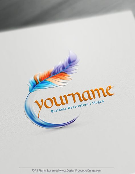 Create Art Logos Entertainment - Photographer logo maker Cheap Logo Design, Writer Logo, Logo Maker Free, Coaching Logo, Best Logo Maker, Makeup Logo Design, Create Logo Design, Feather Logo, Education Logo Design