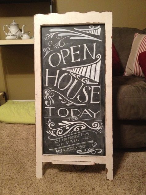 Chalkboard for Christina Vail for Christmas Open House Boutique Open House Ideas, Salon Open House Ideas, Realtor Success, House Chalkboard, Open House Ideas, Real Estate Selling, Real Estate Fun, Open House Real Estate, Christmas Open House